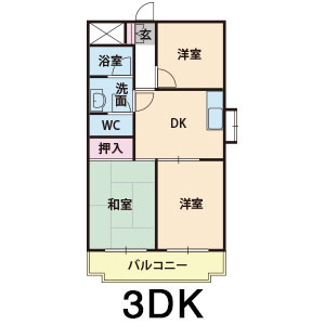 寮　間取り3DK